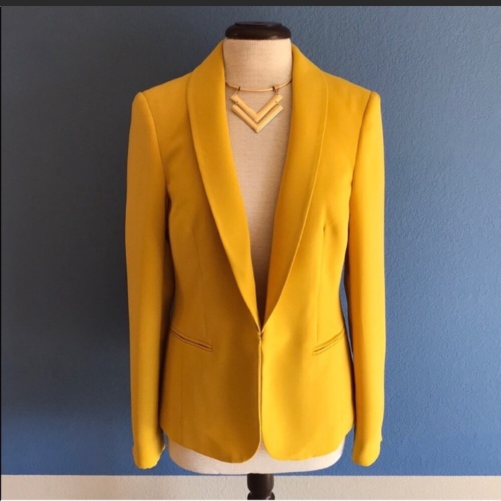 INC Yellow Blazer M